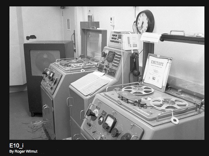 Photos of the BBC provided with permission from BBC engineer Roger Wilmut to the Museum of Magntic Sound Recording
